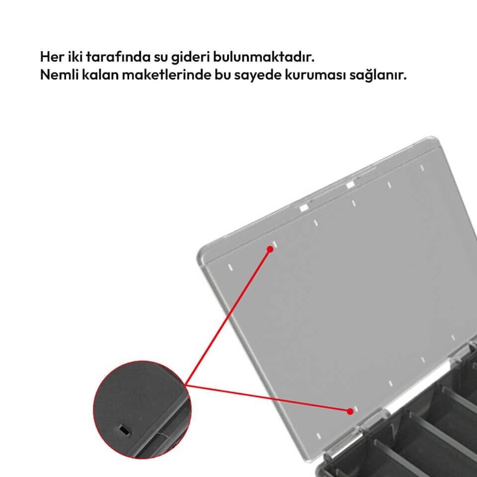Mebao Çift Taraflı Maket Yem Kutusu - Gri