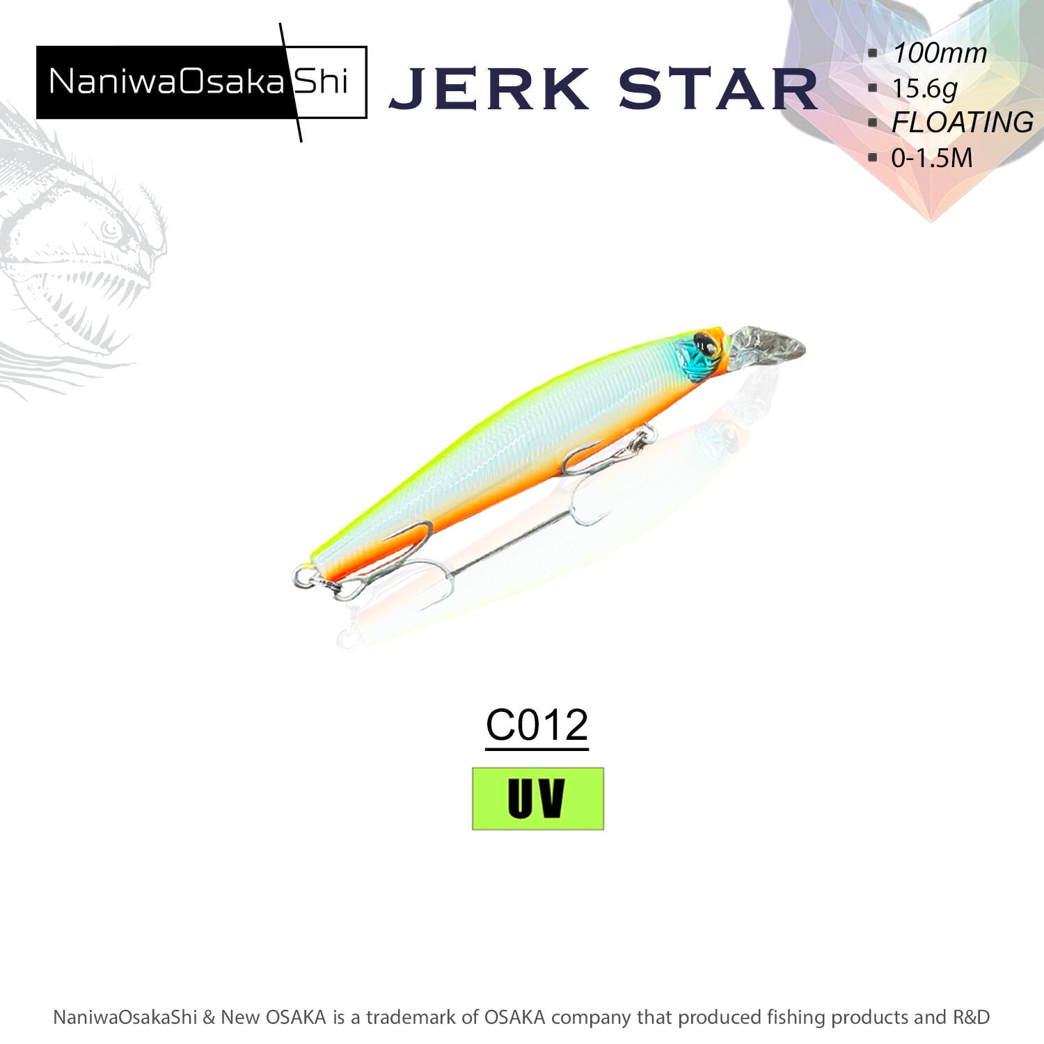 NANIWAOSAKASHI JERKSTAR 100MM 15.6G C012