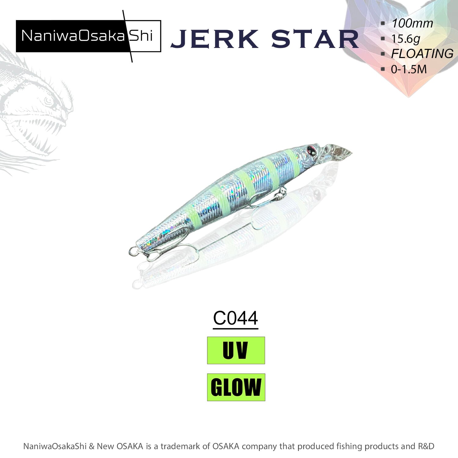 NANIWAOSAKASHI JERKSTAR 100MM 15.6G C044
