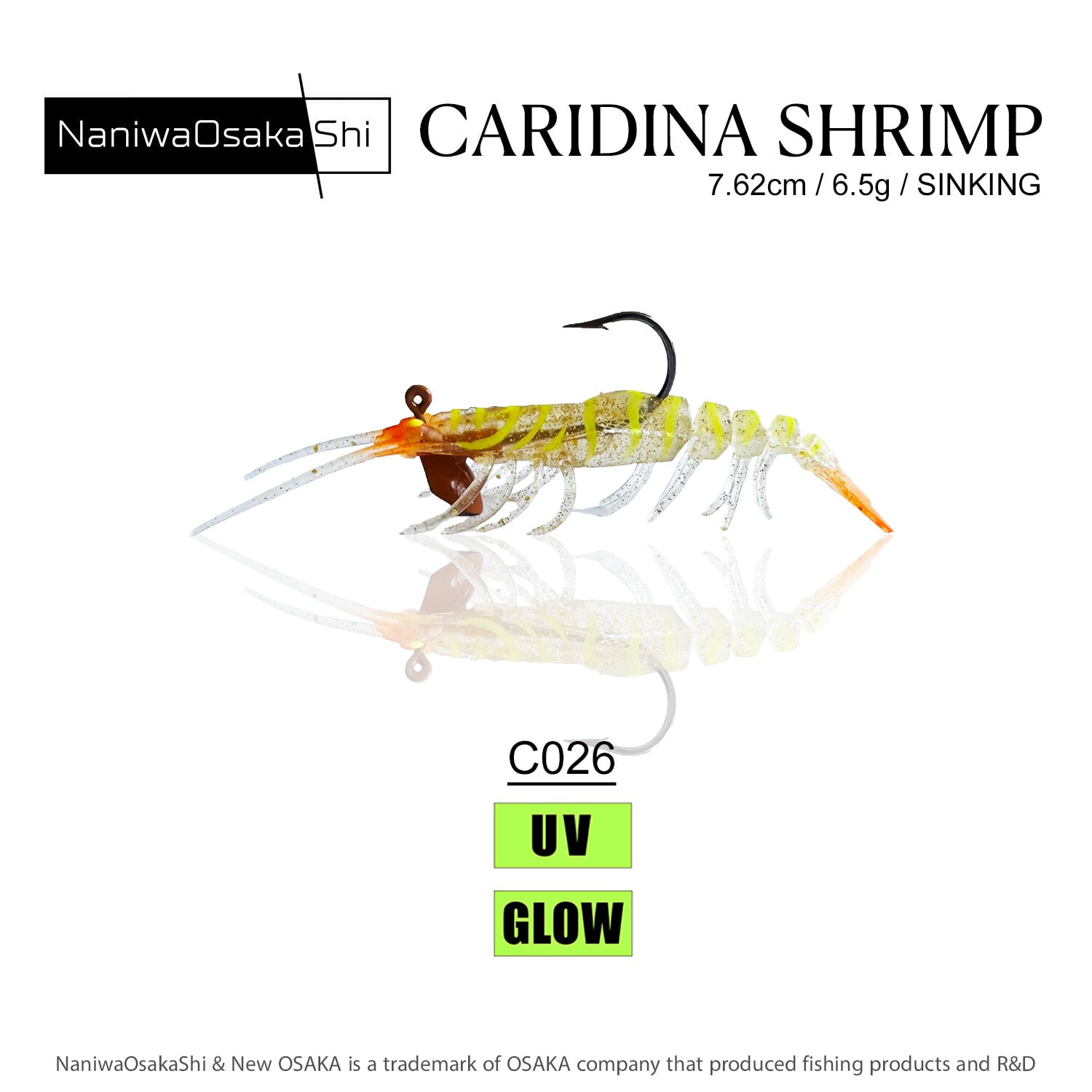 NANIWAOSAKASHI CARIDINA SHRIMP 7.62CM 6.5G C026