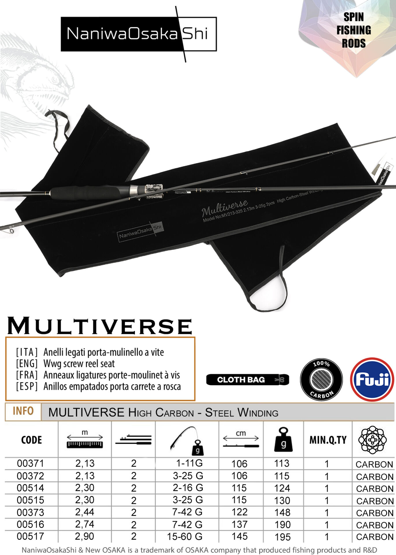 NaniwaOsakaShi Multiverse 230 Cm 2-16 Gr Lrf Kamışı