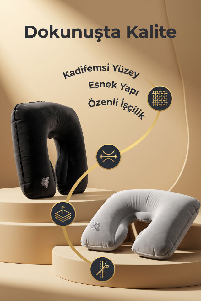 Şişme Boyun Yastığı – Ortopedik Destekli Katlanabilir Yastık