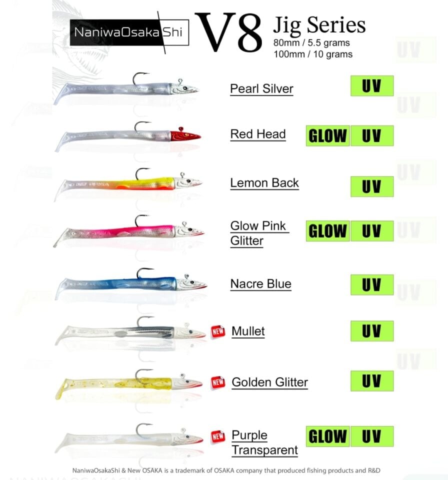 NaniwaOsakaShi SeriesV8 Jig 5,5 gr Silikon Yem